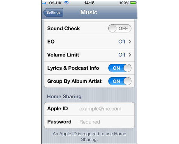 use Compartir en casa en su dispositivo iOS
