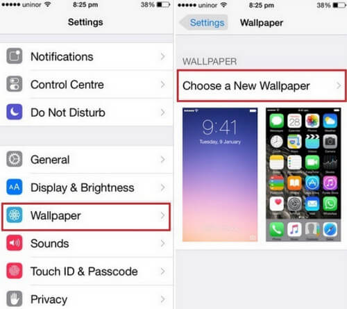 Cambiar el fondo de pantalla de la pantalla de bloqueo en el iPhone