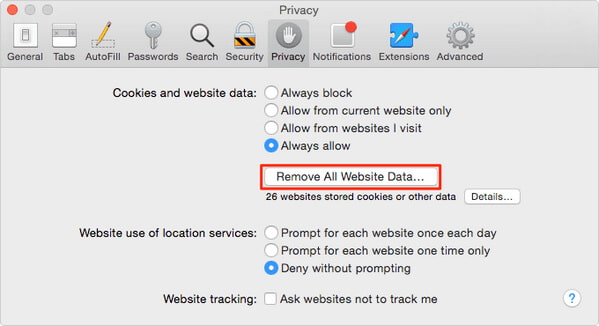 Cómo eliminar cookies en Mac en Safari