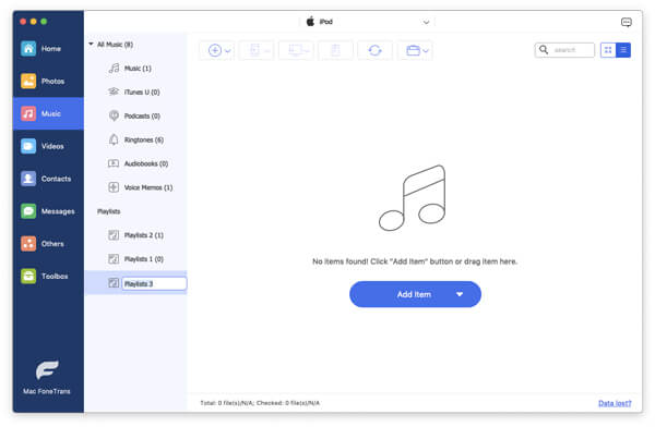 Crear lista de reproducción de iPod