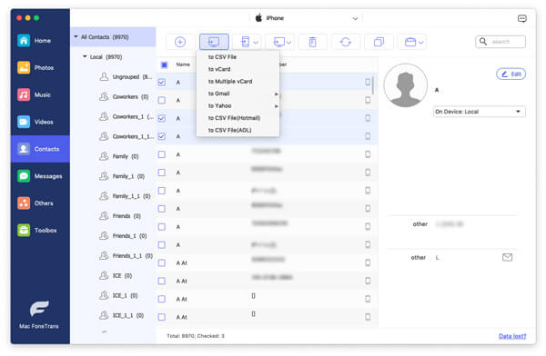 Sincronizar contactos de iPhone con Mac