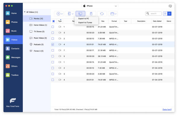 Comience a transferir música a Mac