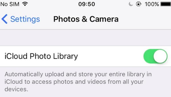 Activar la biblioteca de fotos de iCloud