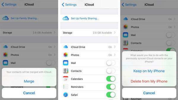 Restaurar contactos de iPhone desde iCloud