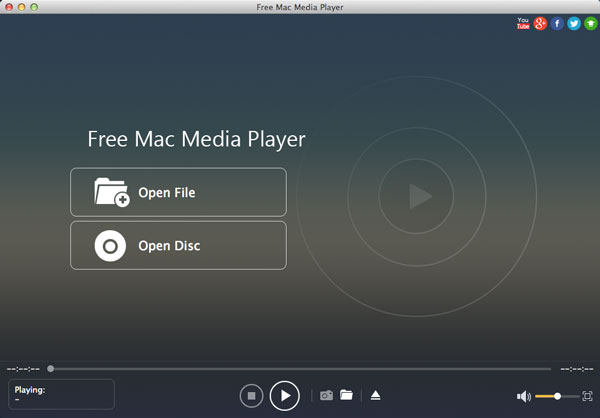 Interfaz de Mac Media Player gratuito