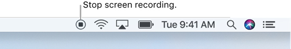 Detener la grabación de audio de pantalla de QuickTime en Mac