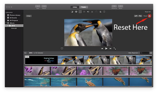 Restablecer iMovie