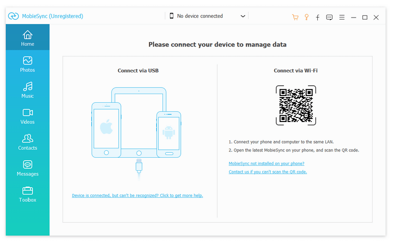 Interfaz Mobiesync