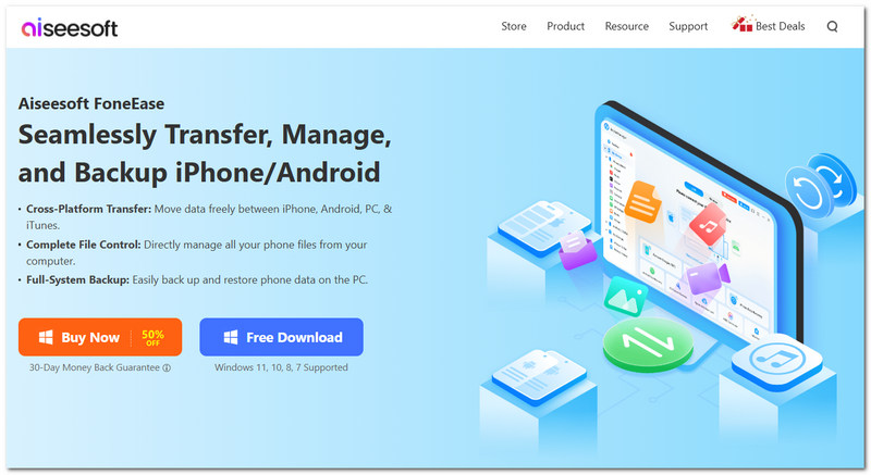 Transferencia de archivos Aiseesoft Fonease