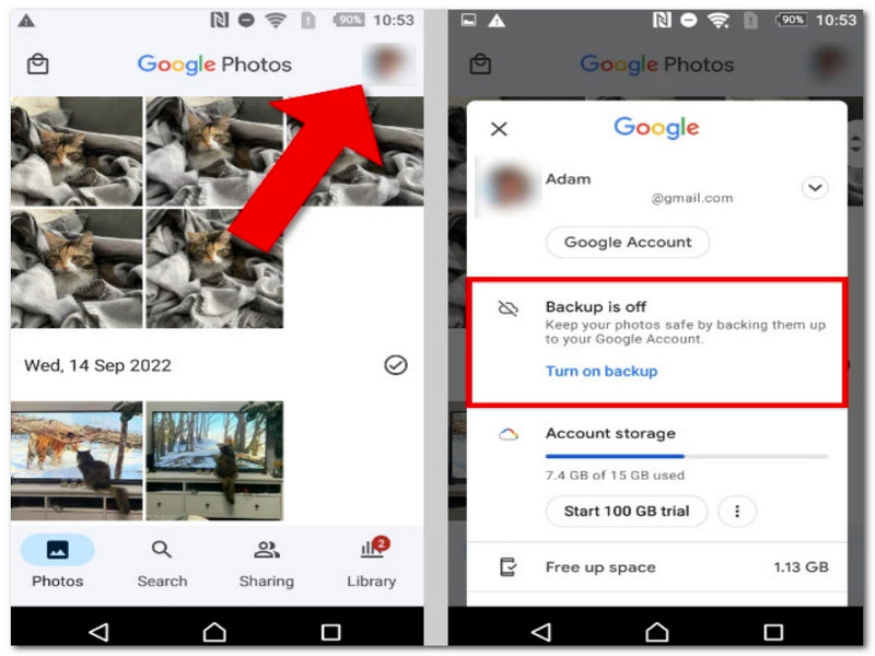 Activar copia de seguridad