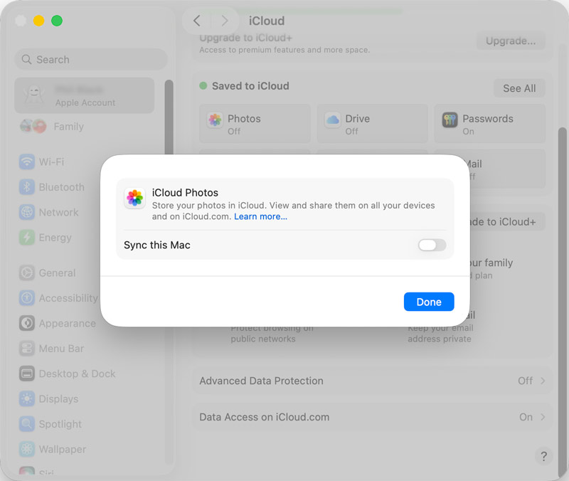 Sincronizar fotos de iCloud en Mac con esta Mac