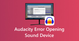 Error de Audacity al abrir el dispositivo de sonido