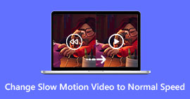 Cambiar videos en cámara lenta a velocidad normal