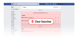 Eliminar el historial de búsqueda de Facebook