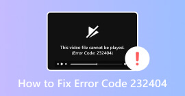 Reparar el código de error 232404