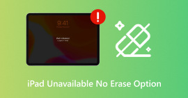 iPad no disponible, sin opción de borrar