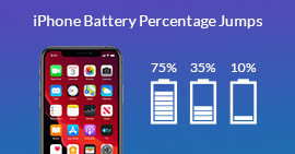 Saltos de porcentaje de batería de iPhone