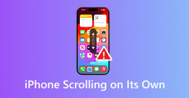 El iPhone se desplaza por sí solo