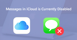 Los mensajes en iCloud están actualmente deshabilitados