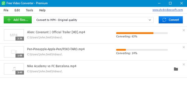 DVDVideoSoft Convertidor de vídeo gratuito