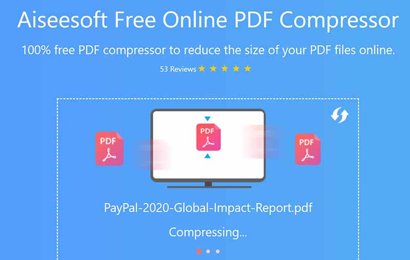 Comprimir archivos PDF a 300 kB en línea de forma gratuita