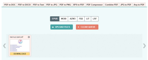 Convertir PDF a ePub
