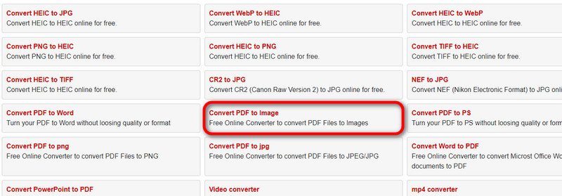 Convertir PDF a la opción de imagen