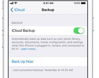 Copia de seguridad de iPhone a iCloud