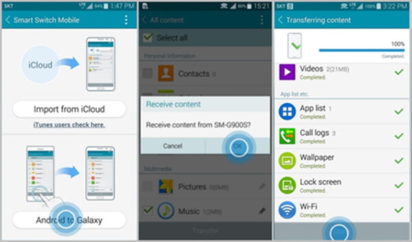 Transferir datos de Android a Galaxy