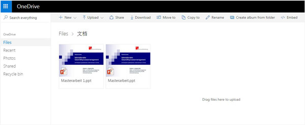 Abrir PowerPoint en línea en OneDrive