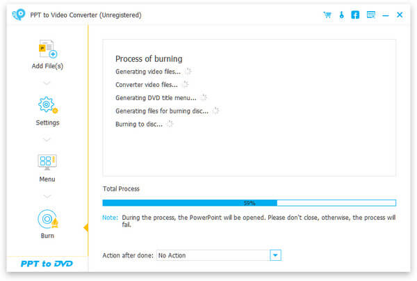 Convertir y grabar PowerPoint a DVD