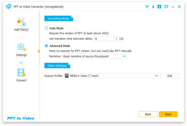 Convertir PowerPoint en configuración de video