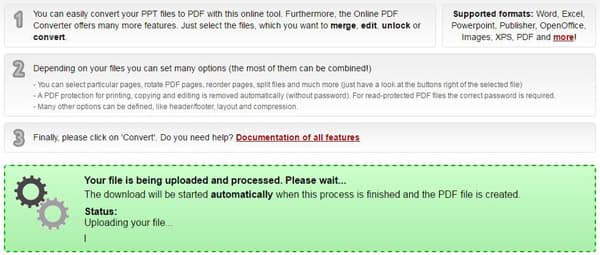 Convertir archivo PPT a PDF