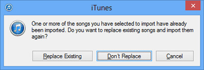 Reemplazar música de iTunes