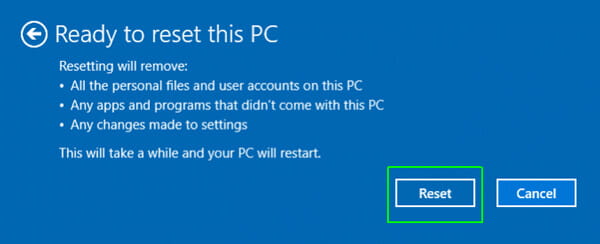 Restablecer portátil HP en Windows 10