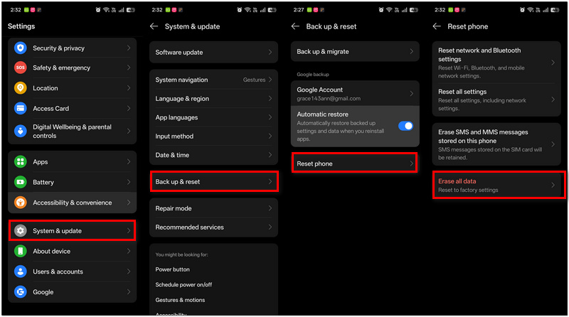 Restablecer la configuración de fábrica del teléfono