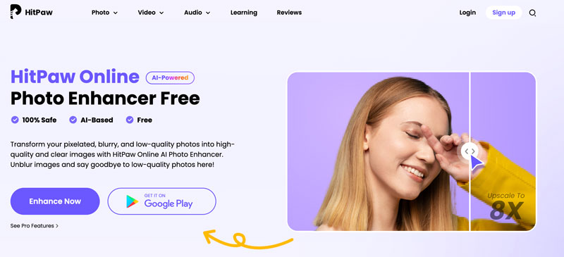 Mejorador de fotografías en línea HitPaw