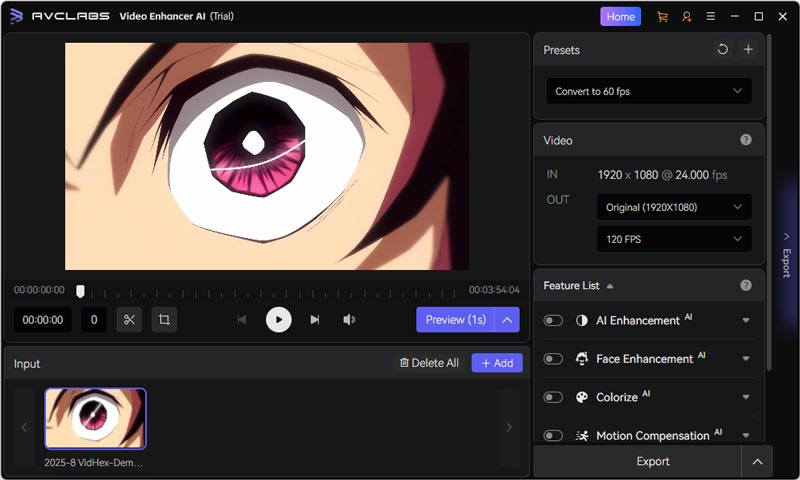 Avclabs Mejora de vídeo con IA