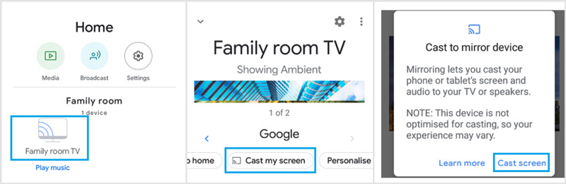 Aplicación AirPlay Ando Google Home