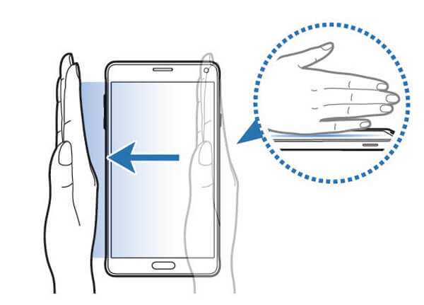 Use Palm Swipe para capturar Samsung