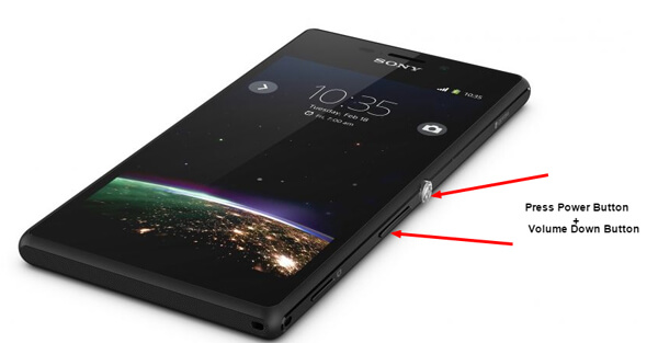 Tome una captura de pantalla en Sony Xperia