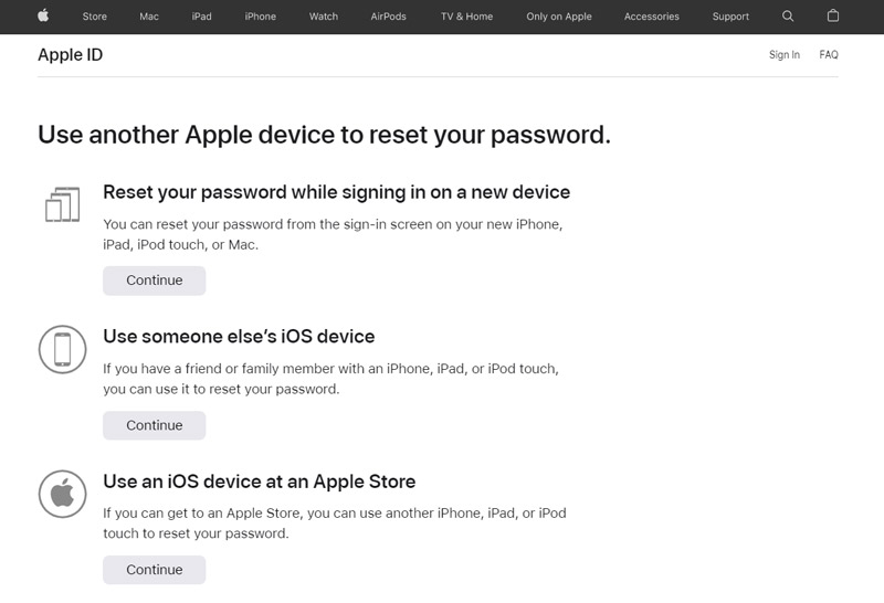 Use otro dispositivo Apple para recuperar la ID de Apple