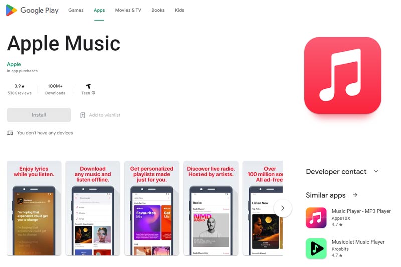 Descargar Apple Music para Android