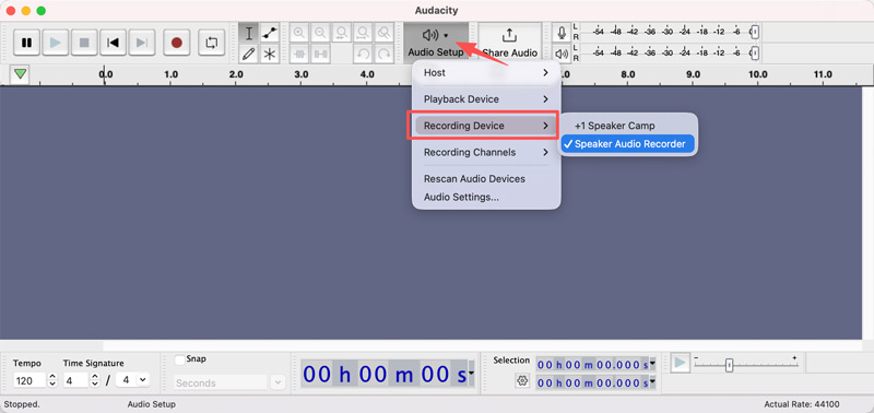 Audacity Audio Setup Recording Device