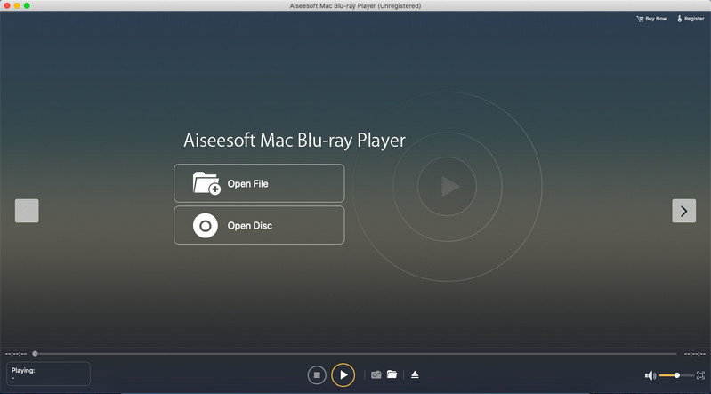 Interfaz del reproductor de Blu-ray Aiseesoft