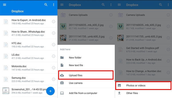 Copia de seguridad de fotos con Dropbox