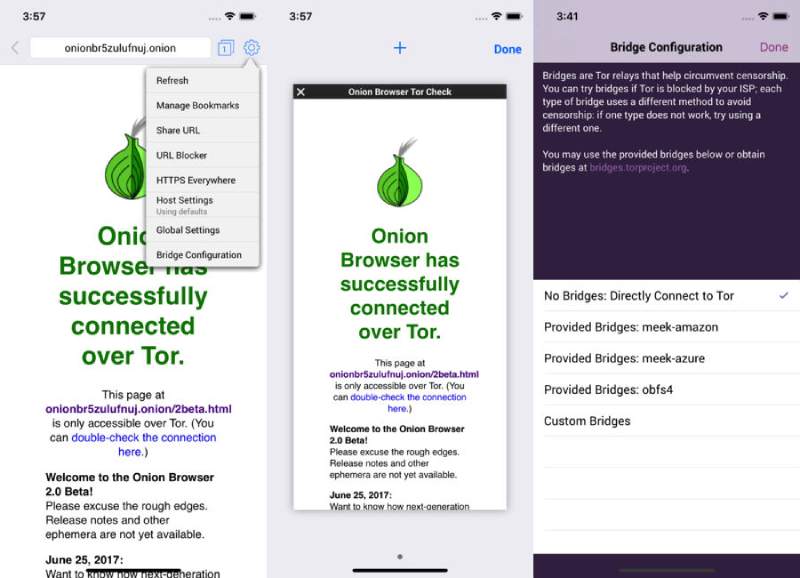 Aplicación antiseguimiento Onion Browser para navegar