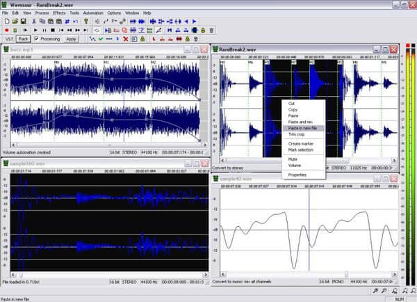 El mejor software de edición de audio - Wavosaur