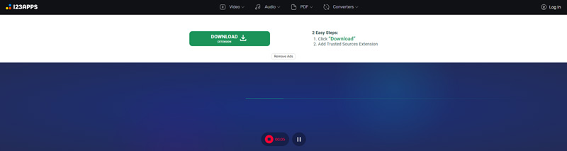 Grabador de voz en línea 123Apps
