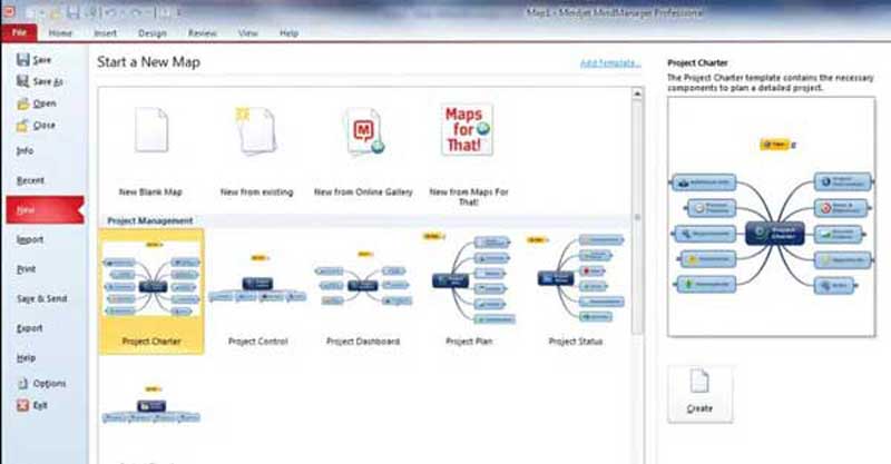 Captura de pantalla de MindManager